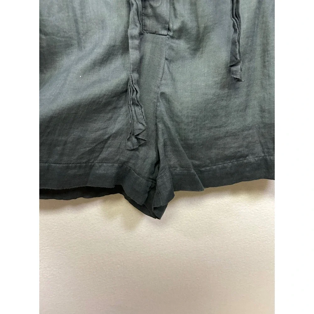 Minimalist‎ Banana Republic Womens 10 Petite Dark Gray Ramie Utility Romper